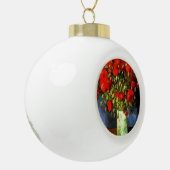 ヴィンセント・ヴァン・ゴッホ赤いポピーのフローラアート セラミックボールオーナメント (左)