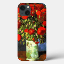 ヴィンセント・ヴァン・ゴッホ赤いポピーのフローラアート iPhone 13ケース