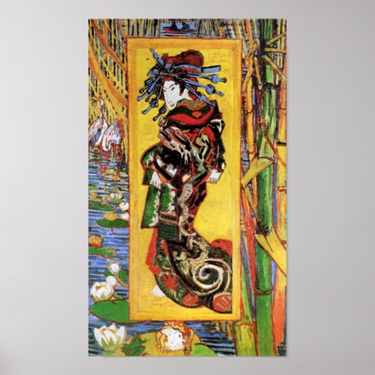 ヴィンセント・ヴァン・ゴッホ遊女日本の芸者 ポスター (正面)