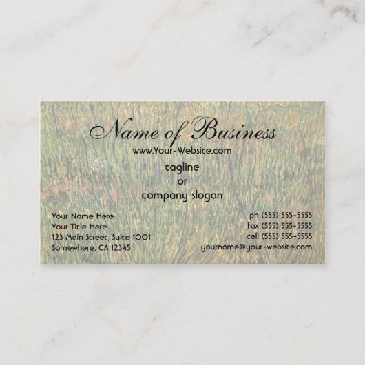 ヴィンセント・ヴァン・ゴッホ開花の牧草地 名刺 (正面)