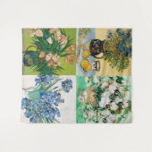 ヴィンセント・ヴァン・ゴッホ1800年代の花絵画のコラージュ タペストリー (正面(横))