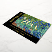 ヴィンセント・ヴァン・ゴッホ - あけましておめでとう / アイリス 箔シーズンカード (回転した状態)