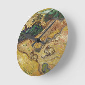 ヴィンセント·ヴァン·ゴッホ-うさぎの風景 ラウンド壁時計 (傾斜)