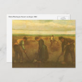 ヴィンセント・ヴァン・ゴッホ - じゃがいもを植える農民たち ポストカード (正面/裏面)