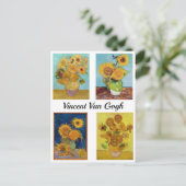 ヴィンセント・ヴァン・ゴッホ ひまわりシリーズ ポストカード (スタンド正面)