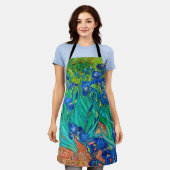 ヴィンセント・ヴァン・ゴッホ・アイリス エプロン (着用した状態)