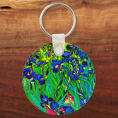 ヴィンセント・ヴァン・ゴッホ – アイリス – フラワーラバーポップ・アートのアート キーホルダー (正面)