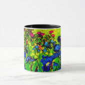 ヴィンセント・ヴァン・ゴッホ – アイリス – フラワーラバーポップ・アートのアート マグカップ (中央)