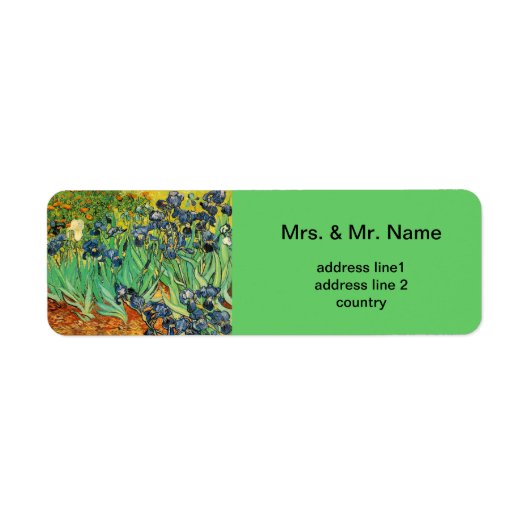ヴィンセント・ヴァン・ゴッホ・アイリス ラベル (正面)