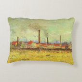ヴィンセント・ヴァン・ゴッホ – アシュニエールの工場 アクセントクッション (裏面)