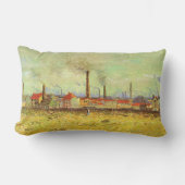 ヴィンセント・ヴァン・ゴッホ – アシュニエールの工場 ランバークッション (正面)