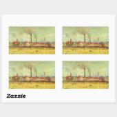 ヴィンセント・ヴァン・ゴッホ - アニエールの工場 長方形シール (シート)