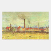 ヴィンセント・ヴァン・ゴッホ - アニエールの工場 長方形シール (正面)