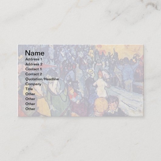 ヴィンセント・ヴァン・ゴッホ – アリーナの観客 名刺 (正面)