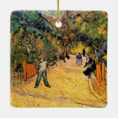 ヴィンセント・ヴァン・ゴッホ - アルルの公共公園入口 セラミックオーナメント (裏面)