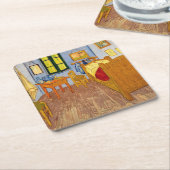 ヴィンセント・ヴァン・ゴッホ - アルルの寝室 スクエアペーパーコースター (アングル)