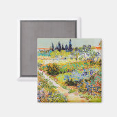 ヴィンセント・ヴァン・ゴッホ - アルルの庭園 マグネット (正面/裏面)