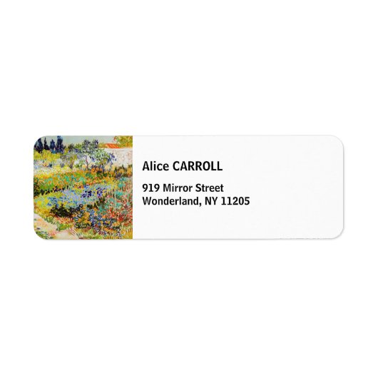 ヴィンセント・ヴァン・ゴッホ - アルルの庭 ラベル (正面)