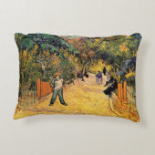 ヴィンセント・ヴァン・ゴッホ - アルル公共公園入口 アクセントクッション (裏面)