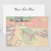 ヴィンセント・ヴァン・ゴッホ - アルル夜のカフェ 招待状 (正面/裏面)