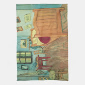 ヴィンセント・ヴァン・ゴッホ – アレスのヴィンセント・ベッドルーム キッチンタオル (縦)