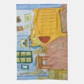 ヴィンセント・ヴァン・ゴッホ – アレスのヴィンセント・ベッドルーム キッチンタオル (縦)