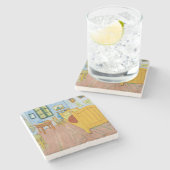 ヴィンセント・ヴァン・ゴッホ – アレスのヴィンセント・ベッドルーム ストーンコースター (横)