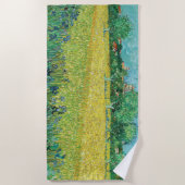 ヴィンセント・ヴァン・ゴッホ – アレス近郊のアイリスとのフィールド ビーチタオル (正面)