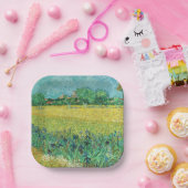 ヴィンセント・ヴァン・ゴッホ – アレス近郊のアイリスとのフィールド ペーパープレート (パーティー)