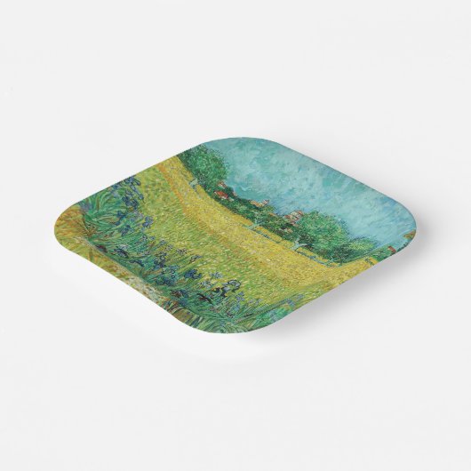 ヴィンセント・ヴァン・ゴッホ – アレス近郊のアイリスとのフィールド ペーパープレート (傾斜あり)