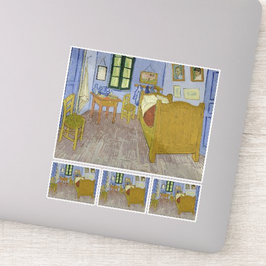 ヴィンセント・ヴァン・ゴッホ、アーレスのベッドルーム、第3版 シール (詳細)