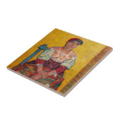 ヴィンセント・ヴァン・ゴッホ - イタリアの女 タイル (側面)