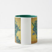 ヴィンセント・ヴァン・ゴッホ - イリスを飾った黄色い背景の花瓶 マグカップ (中央)