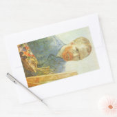 ヴィンセント・ヴァン・ゴッホ – イーゼルの前の自画像 長方形シール (封筒)