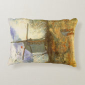 ヴィンセント・ヴァン・ゴッホ – ウィンドミル、ムーランデラガレット アクセントクッション (裏面)