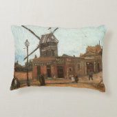 ヴィンセント・ヴァン・ゴッホ – ウィンドミル、ムーランデラガレット アクセントクッション (裏面)