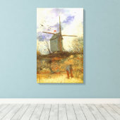 ヴィンセント・ヴァン・ゴッホ – ウィンドミル、ムーランデラガレット キャンバスプリント (インサイチュ (ウッドフロア))