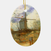 ヴィンセント・ヴァン・ゴッホ – ウィンドミル、ムーランデラガレット セラミックオーナメント (裏面)