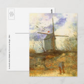 ヴィンセント・ヴァン・ゴッホ – ウィンドミル、ムーランデラガレット ポストカード (正面/裏面)
