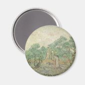 ヴィンセント・ヴァン・ゴッホ - オリーブの収穫 マグネット (正面/裏面)