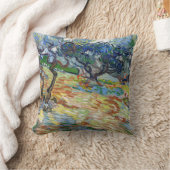 ヴィンセント・ヴァン・ゴッホ - オリーブの木：明るい青空 クッション (ブランケット)