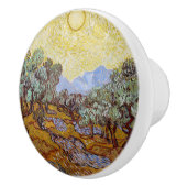 ヴィンセント・ヴァン・ゴッホ - オリーブの木、黄色い空と太陽 セラミックノブ (右)