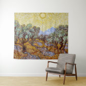 ヴィンセント・ヴァン・ゴッホ - オリーブの木、黄色い空と太陽 タペストリー (インサイチュ(横))