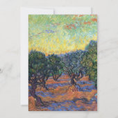 ヴィンセント・ヴァン・ゴッホ・オリーブグローブ印象派アート 招待状 (裏面)