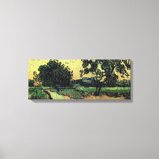 ヴィンセント・ヴァン・ゴッホ・オーヴェーのシャトーと風景 キャンバスプリント (正面)