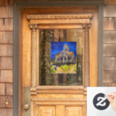 ヴィンセント・ヴァン・ゴッホ – オーヴェースの教会 ウィンドウサイン (ホームデコレーション)