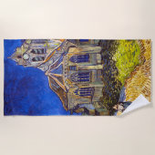 ヴィンセント・ヴァン・ゴッホ – オーヴェースの教会 ビーチタオル (正面)