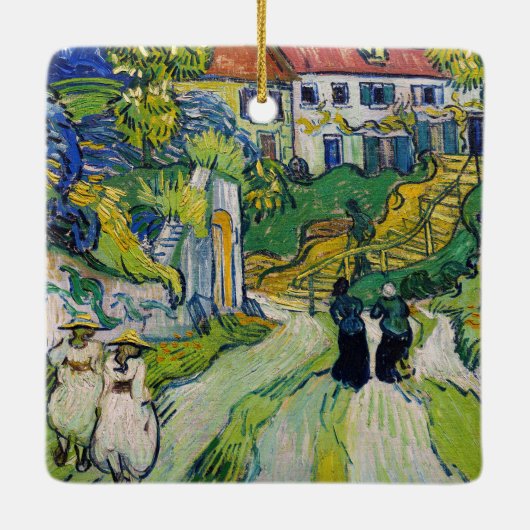 ヴィンセント・ヴァン・ゴッホ – オーヴェースの階段 セラミックオーナメント (裏面)