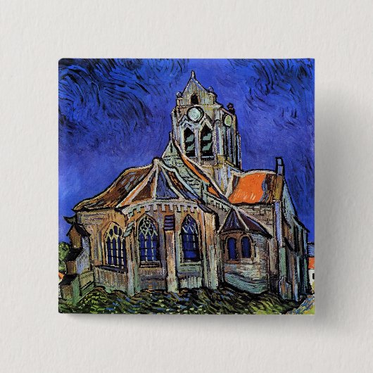 ヴィンセント・ヴァン・ゴッホ – オーヴェース教会 缶バッジ (正面)