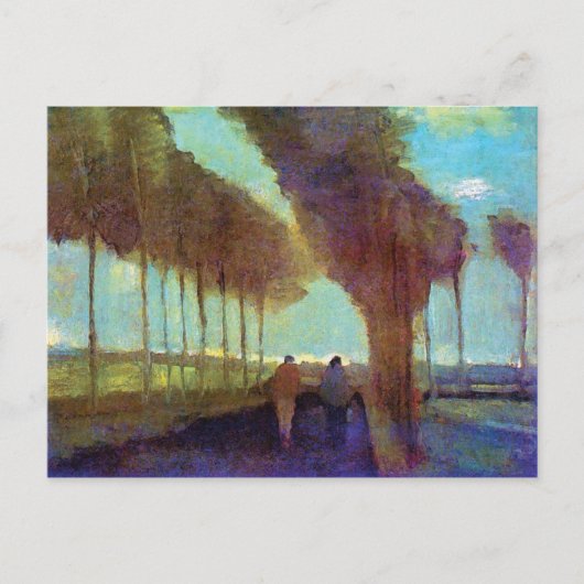 ヴィンセント・ヴァン・ゴッホ – カントリーレーンと2姿 ポストカード (正面)